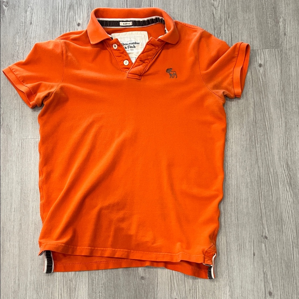 Abercrombie & Fitch Vibrant Orange Polo Shirt